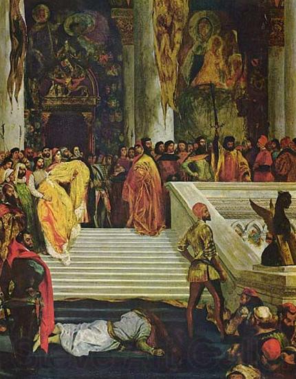 Eugene Delacroix Hinrichtung des Dogen Marin Faliero Spain oil painting art